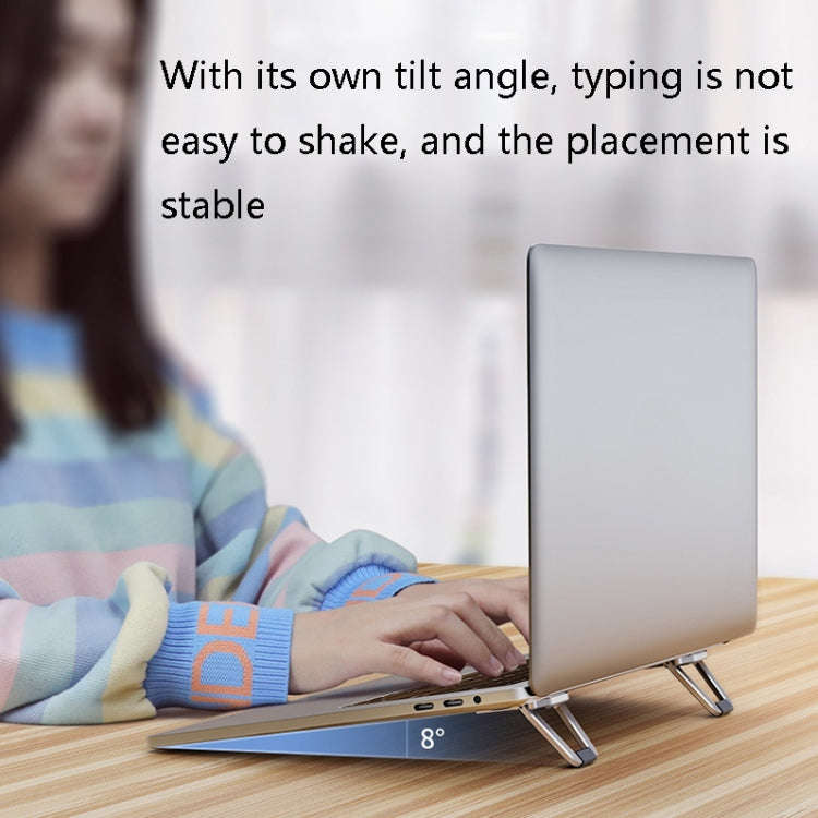 T615 Laptop Heightening Bracket Aluminum Alloy Back Stick Computer Stand(Grey)