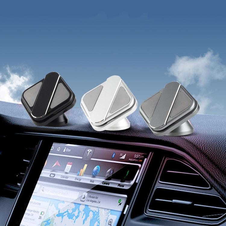 Aluminum Alloy Car Mobile Phone Bracket Portable Phone Desktop Folding Frame(Black)