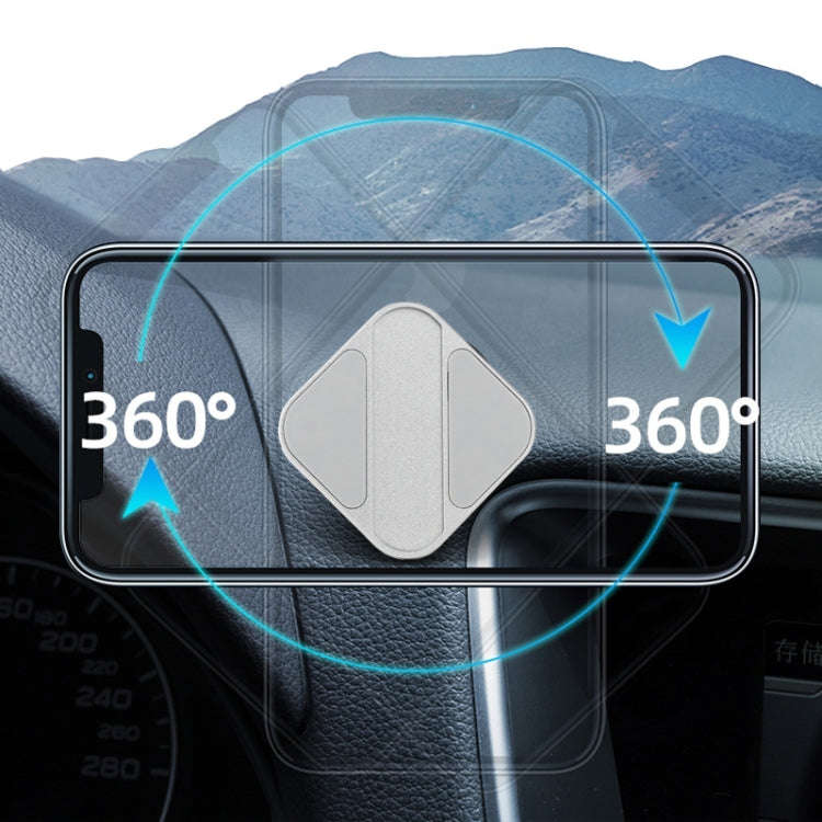 Aluminum Alloy Car Mobile Phone Bracket Portable Phone Desktop Folding Frame(Black)