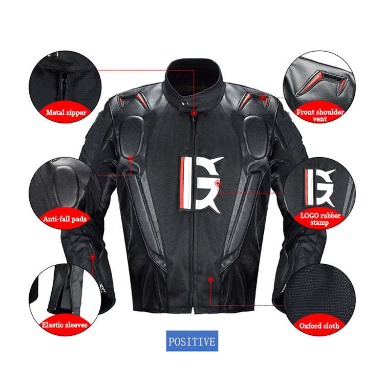 GHOST RACING GR-Y09 Motorcycle Four Seasons Racing Suit Locomotive Riding Anti-Fall Rally Suit, S...