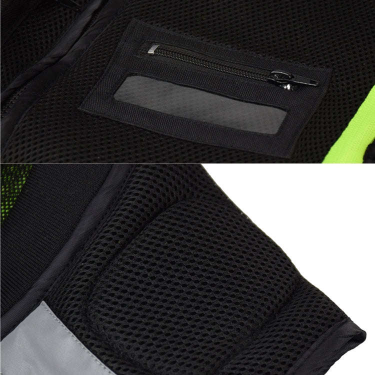 GHOST RACING GR-Y06 Motorcycle Riding Vest Safety Reflective Vest, Size: XL(Fluorescent Green)