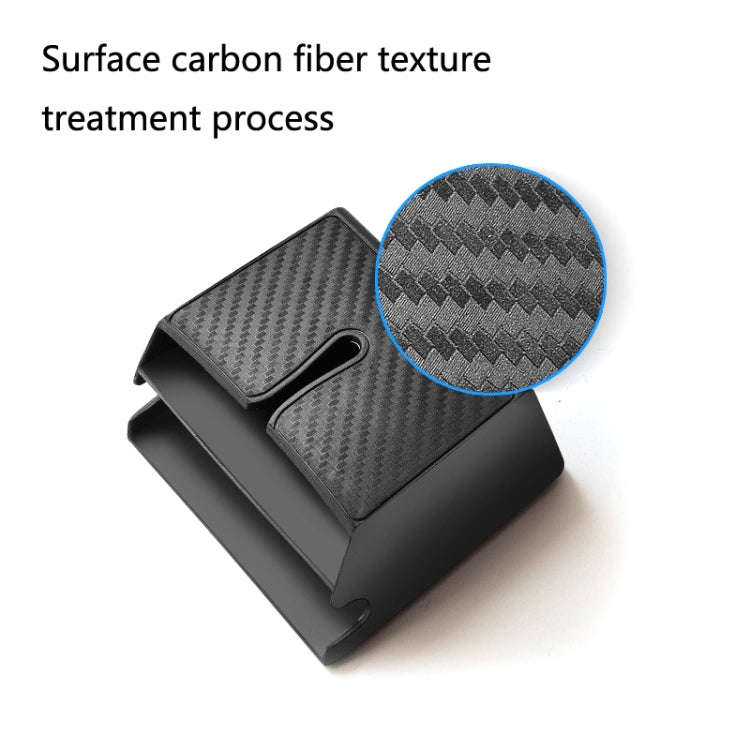 DM-020 Car Sticky Carbon Fiber Storage Bag Car Mobile Phone Storage Box Small