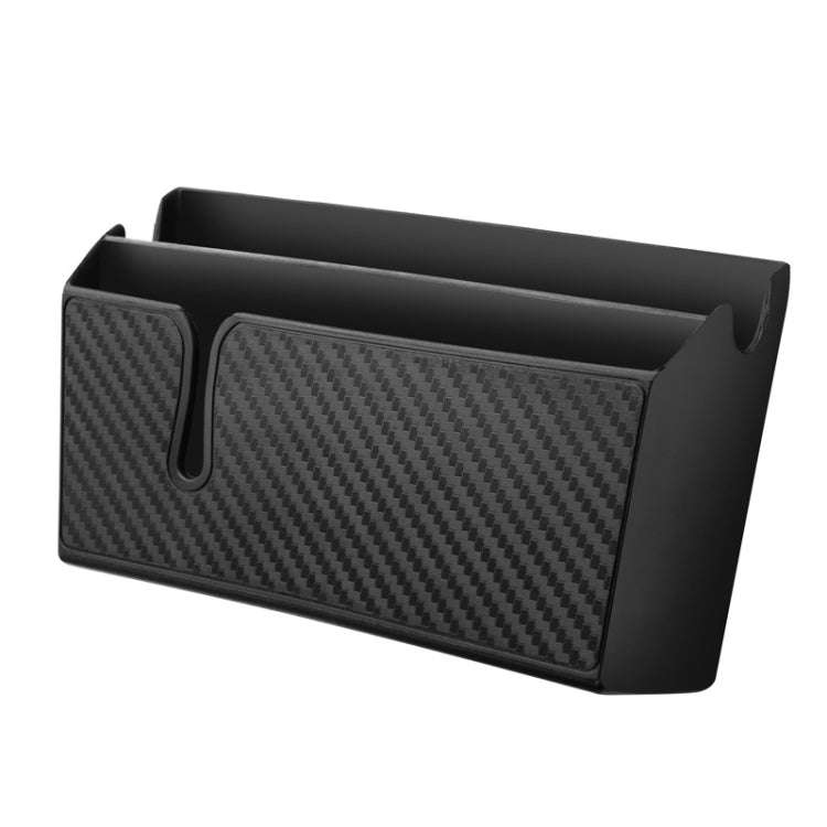 DM-020 Car Sticky Carbon Fiber Storage Bag Car Mobile Phone Storage Box Large