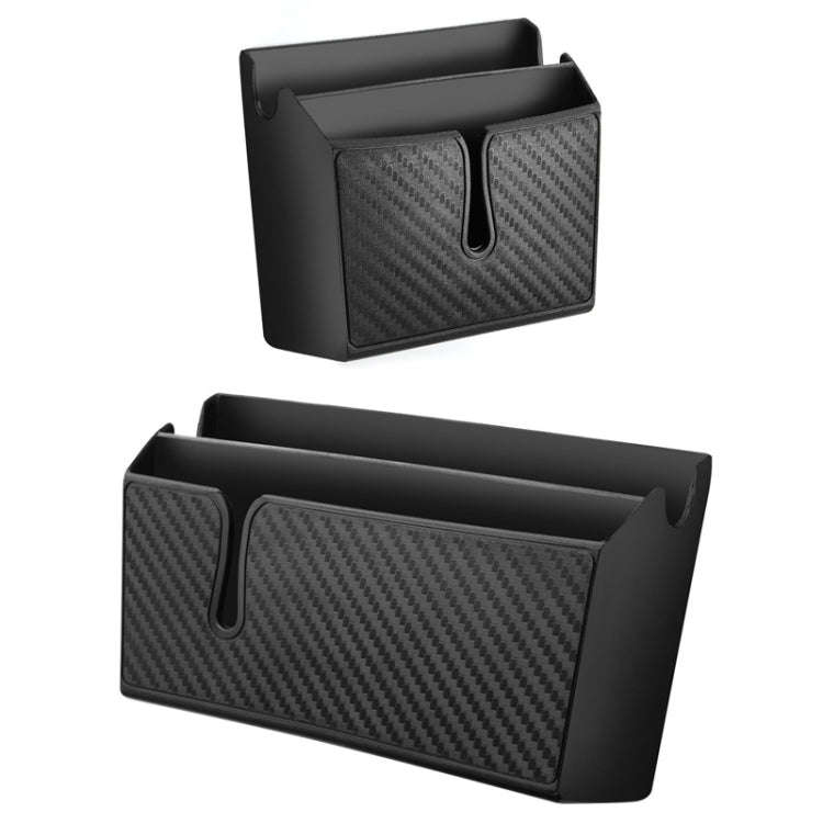DM-020 Car Sticky Carbon Fiber Storage Bag Car Mobile Phone Storage Box Large