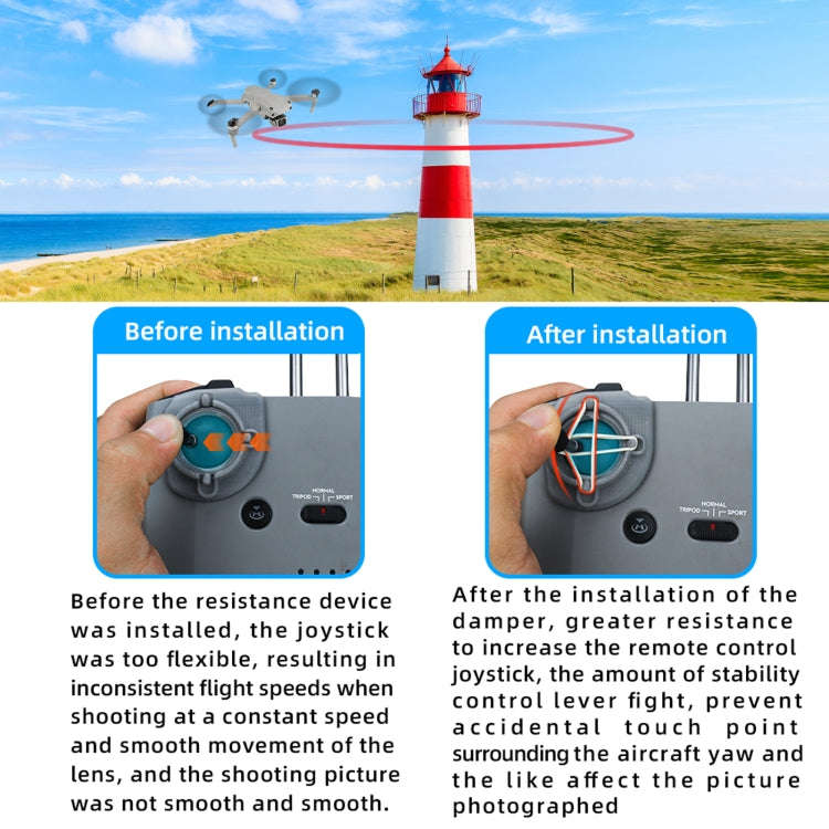 RCSTQ Remote Control Stick Damper Joystick Fixed Bracket For DJI Mavic Air 2 / Air 2S / Mini 2