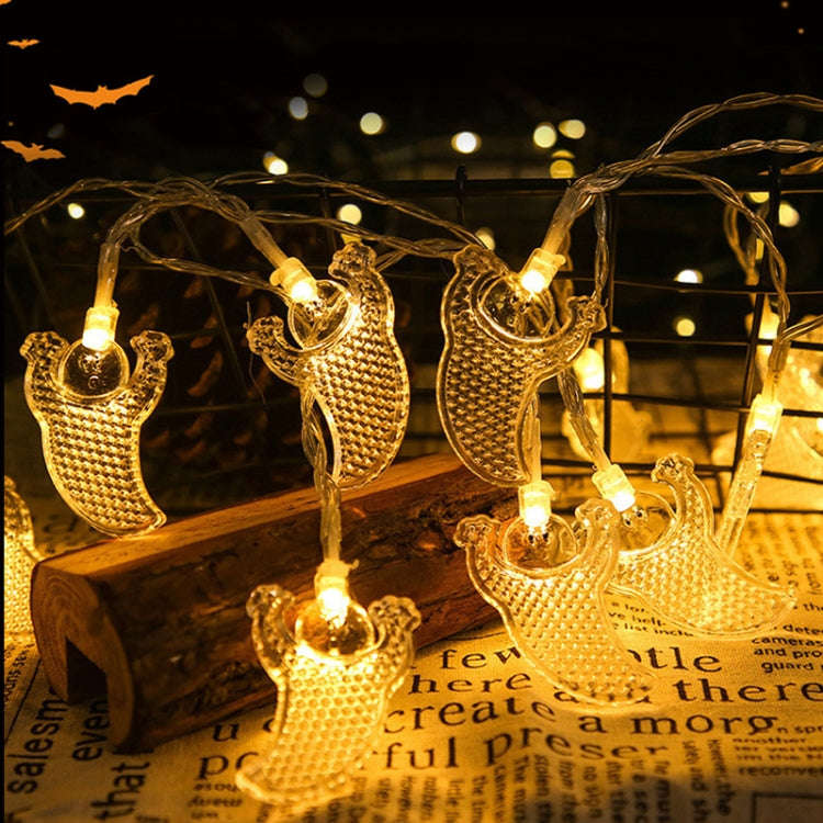 Colorful 1.5m 10LEDs LED Halloween Cartoon Atmosphere Decorative Light String(Transparent Big Ghost)