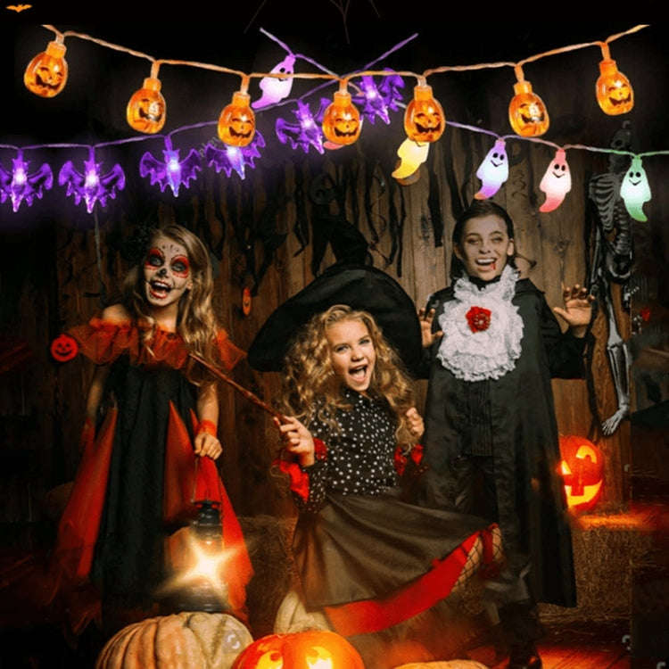 Warm White 1.5m 10LEDs LED Halloween Cartoon Atmosphere Decorative Light String(Double-sided Eyeb...