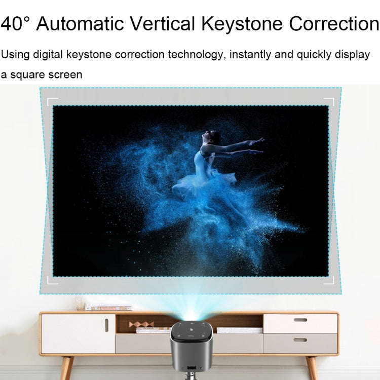 D048B 2.4G/5G WiFi Mini Smart Touch Bluetooth Projector Portable HD Phone Projector(US Plug)