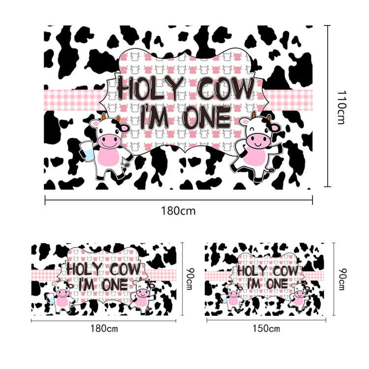 180x90cm Cartoon Cow Theme Birthday Party Decoration Background Cloth Photography Banner(2023SRB133)