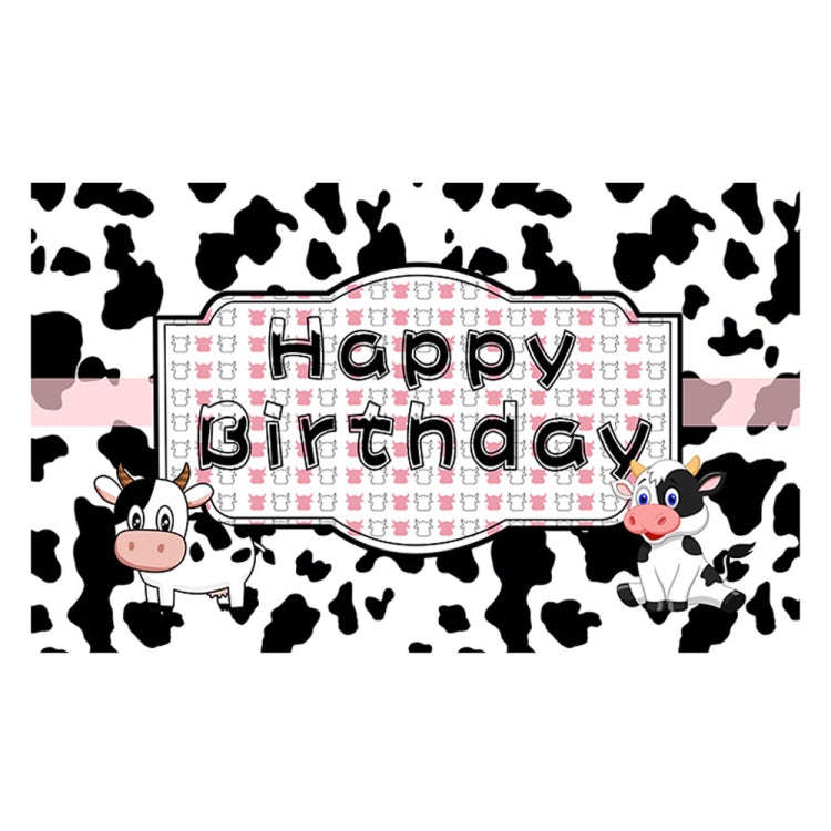 180x110cm Cartoon Cow Theme Birthday Party Decoration Background Cloth Photography Banner(2023SRB...