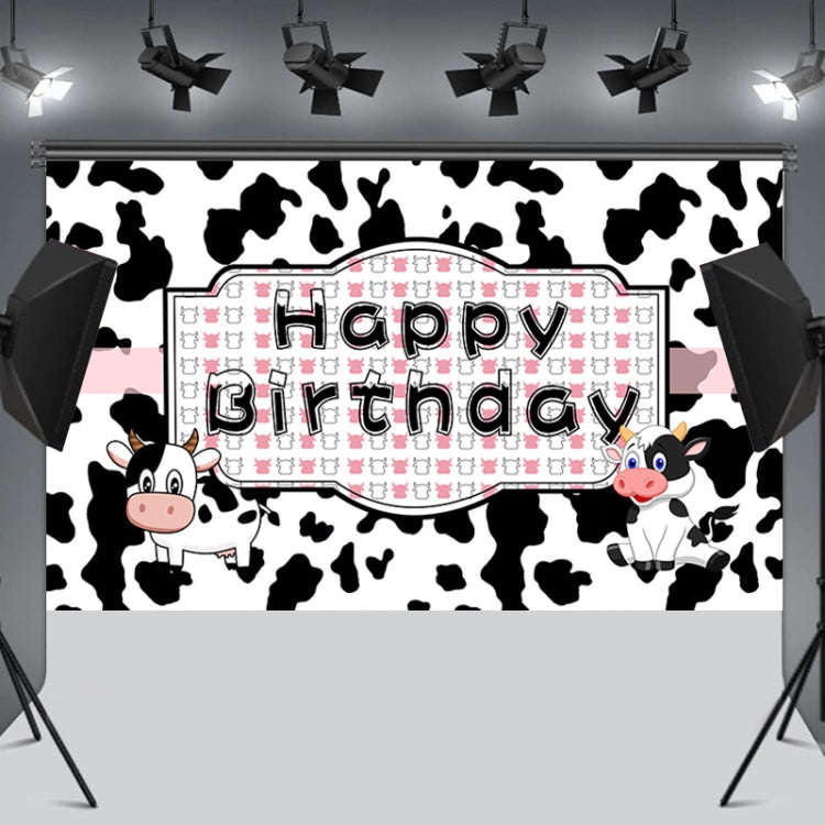 180x110cm Cartoon Cow Theme Birthday Party Decoration Background Cloth Photography Banner(2023SRB...