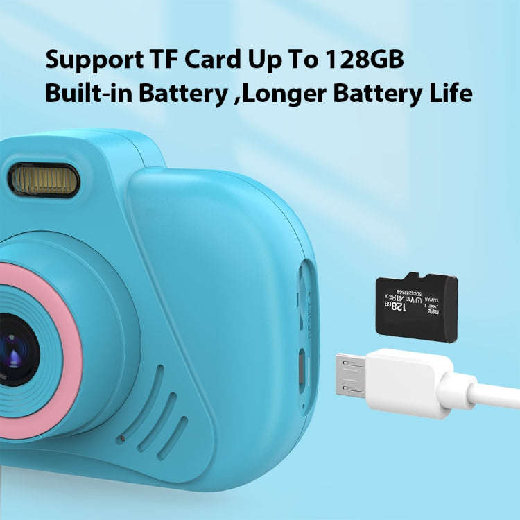 DC502 2.4-Inch 16X Zoom 2.7K Video Recording Children Digital Camera, Color: Pink No Card(EU Plug)