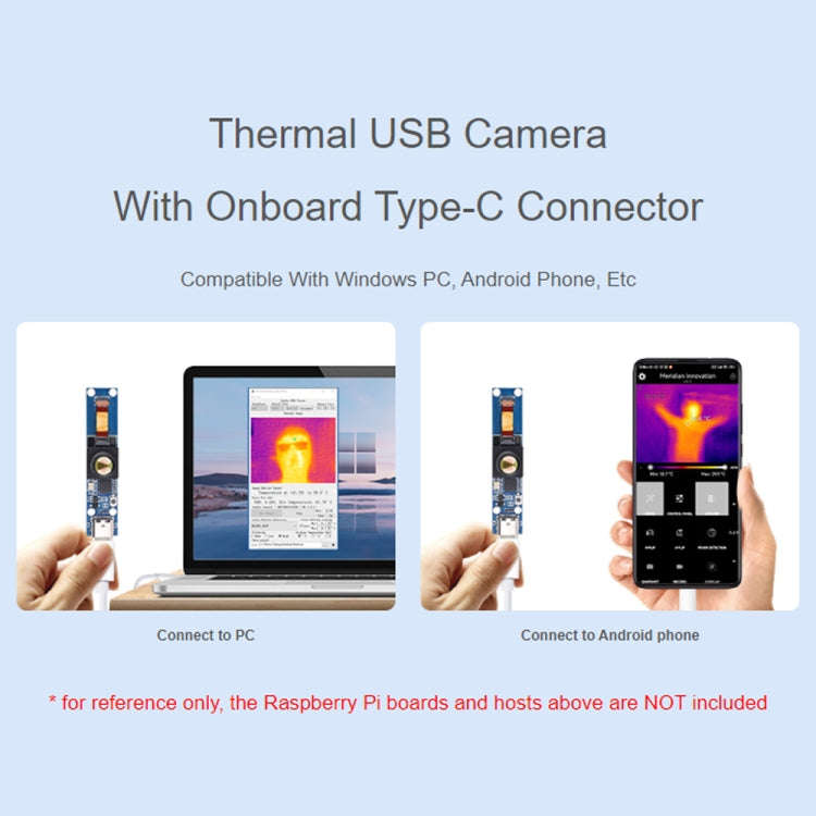 Waveshare Long-Wave IR Thermal Imaging Camera Module, 80×62 Pixels, 45°FOV(40PIN GPIO Header)
