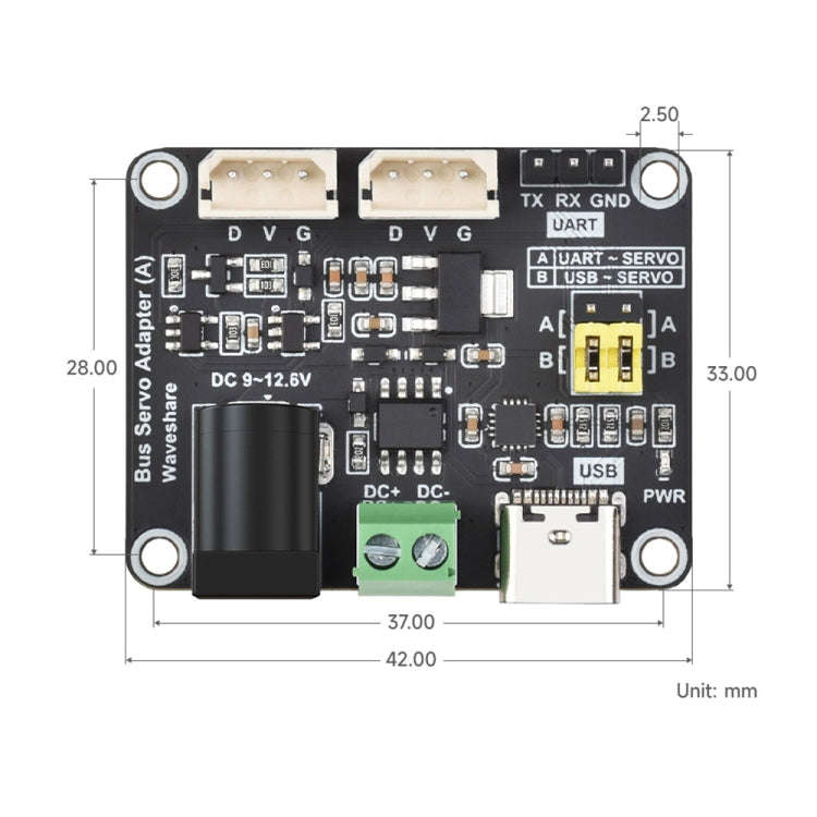 Waveshare 25514 Serial Bus Servo Driver Board, for ST/SC Series Serial Bus Servos