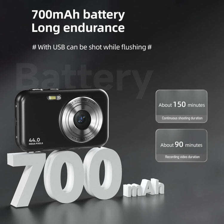 DC406L 2.4-Inch 1080P Mini HD 16X Zoom Digital Camera Home Children Camera US Plug(Pink)