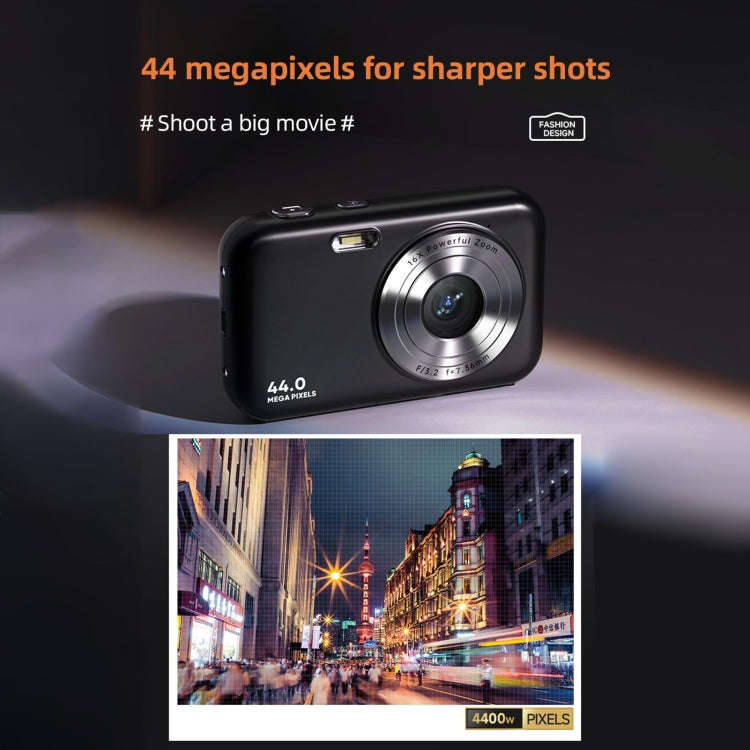 DC406L 2.4-Inch 1080P Mini HD 16X Zoom Digital Camera Home Children Camera EU Plug(Purple)