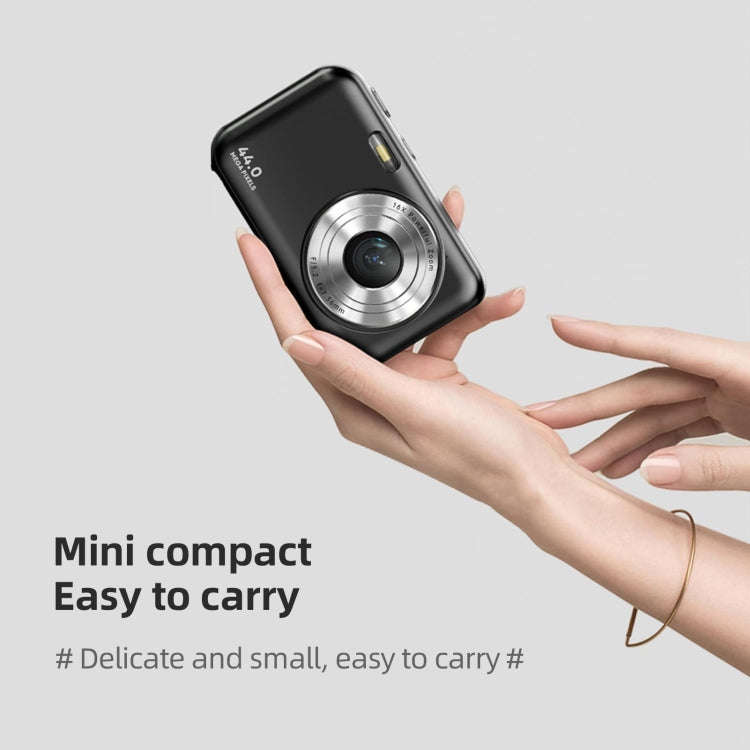 DC406L 2.4-Inch 1080P Mini HD 16X Zoom Digital Camera Home Children Camera EU Plug(Black)