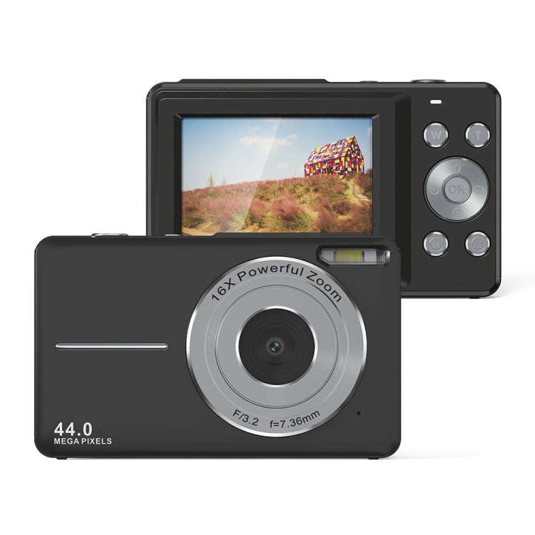 DC403L-AF 2.4-Inch 16X Zoom HD Digital Camera Mini Children Photography Camera EU Plug(Black)