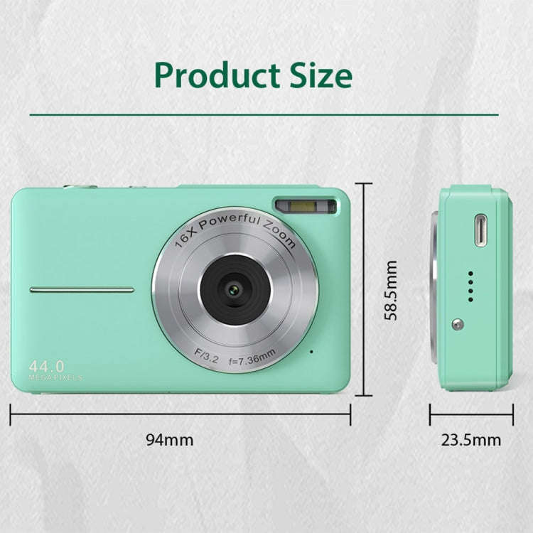 DC403L-AF 2.4-Inch 16X Zoom HD Digital Camera Mini Children Photography Camera AU Plug(Green)