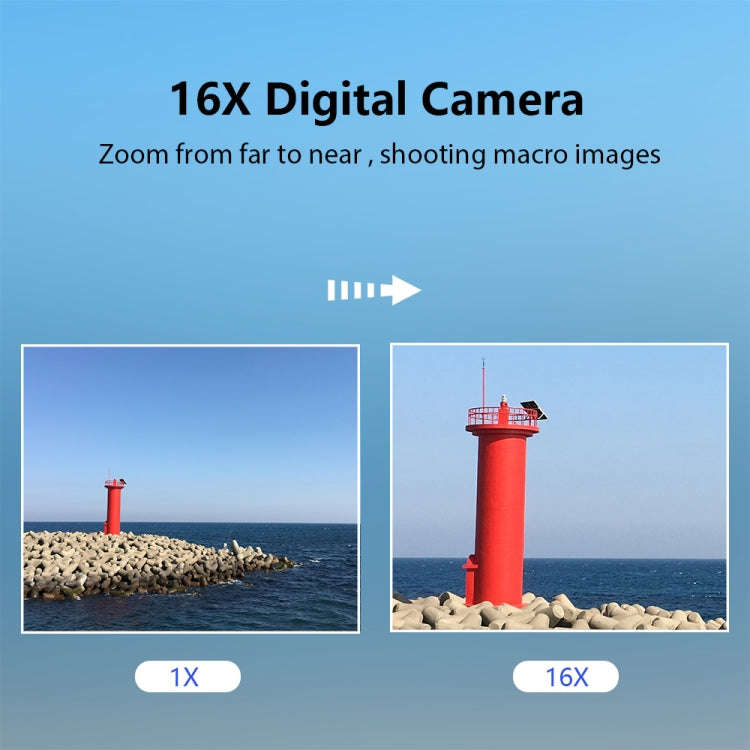 DC403L-AF 2.4-Inch 16X Zoom HD Digital Camera Mini Children Photography Camera EU Plug(Black)