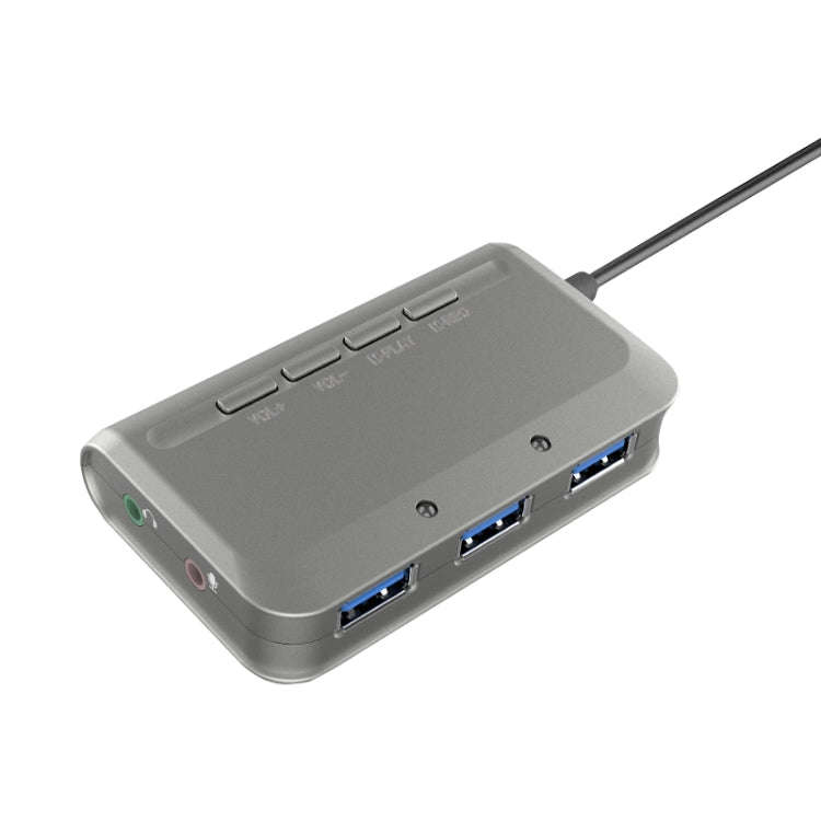 MB-103 USB 3.1 Three-Port Drive-Free HUB + 7.1 Voice Changer Sound Card High-Speed Docking Statio...