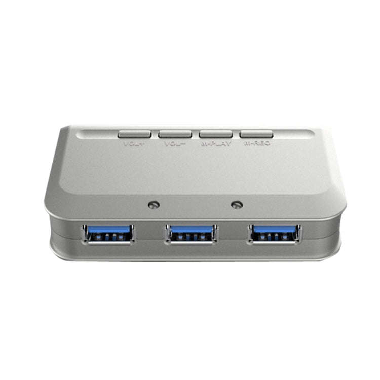 MB-103 USB 3.1 Three-Port Drive-Free HUB + 7.1 Voice Changer Sound Card High-Speed Docking Statio...