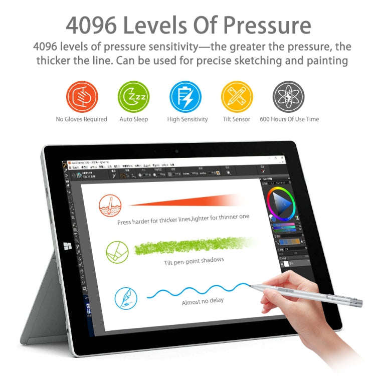 For Microsoft Surface Series Stylus Pen Electronic Pen(Black)