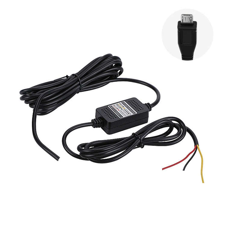 H516 Recording Step-down Line Shrinkage Video Car Charger Line Parking Monitoring Three-Core Powe...