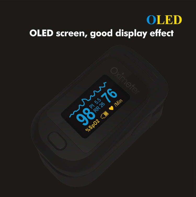 JZ-133R Finger Pulse Oximeter Finger-Type Blood Oxygen Saturation Monitor, Colour: White(English ...