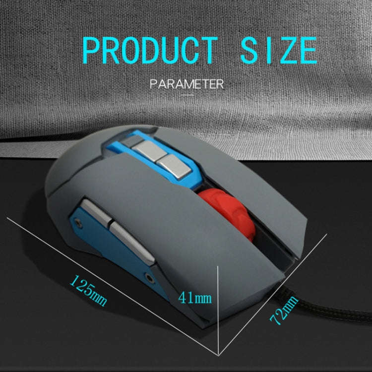 MOS9A 9 Keys 1600DPI Office Game USB Voice-Activated Voice Macro Programming Mouse, Cable Length: 2m