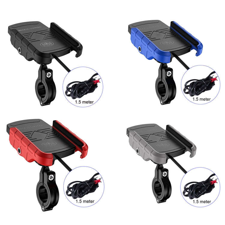 M9 Motorcycle Wireless Charging Mobile Phone Bracket 15W Fast Charging Mobile Phone Navigation Br...