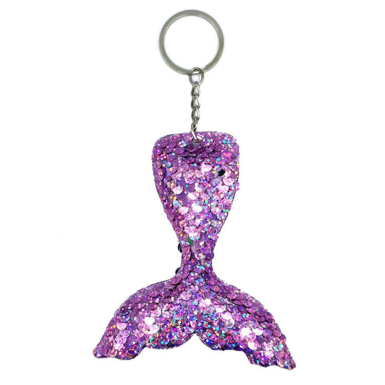 10 PCS Reflective Mermaid Keychain Sequins Mermaid Tail Accessories Car Luggage Pendant(Colorful ...