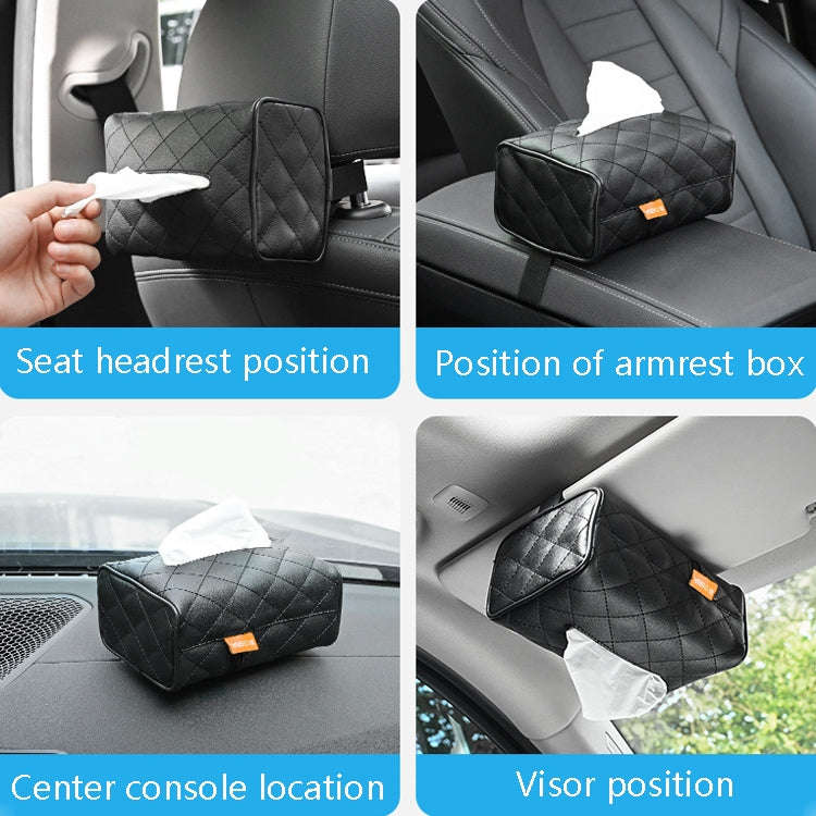 2 PCS GM-020 Car Sun Visor Chair Back Mount Car Paper Towel Box(Beige)