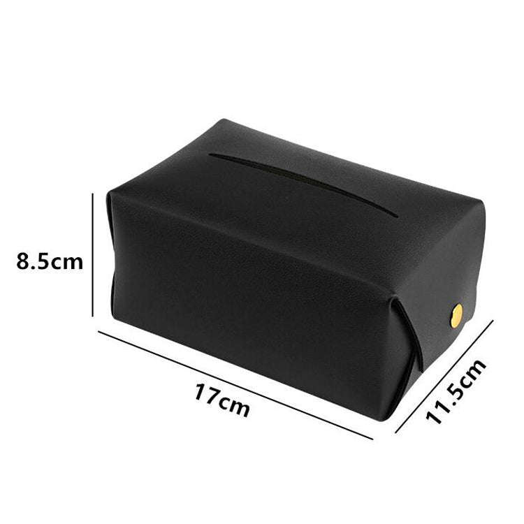 2 PCS Car Leather Tissue Box Home Paper Towel Storage Box(Pink)