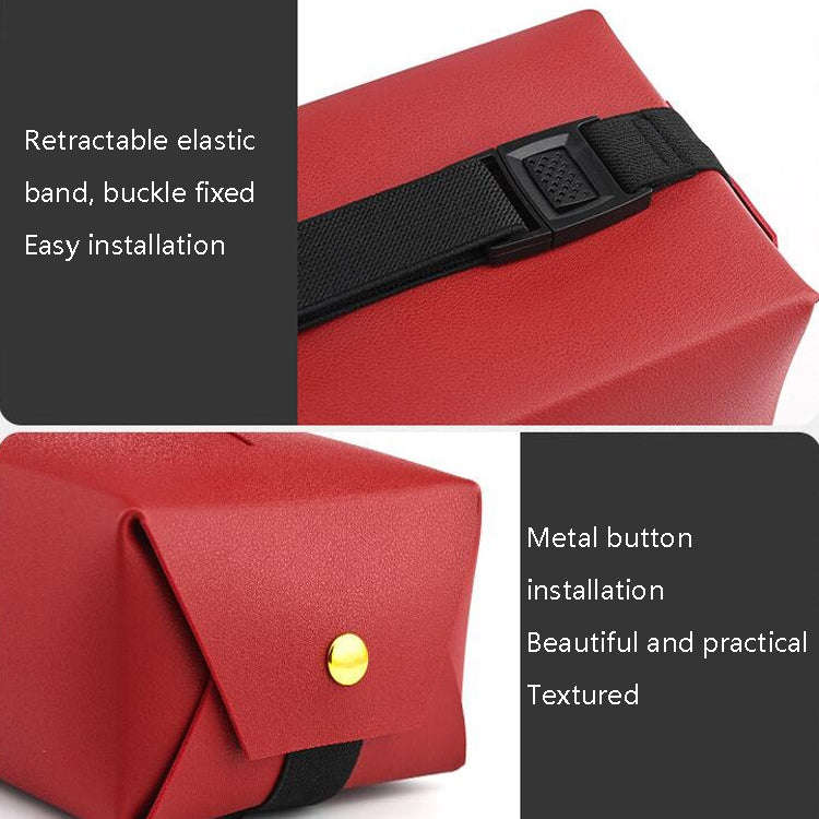 2 PCS Car Leather Tissue Box Home Paper Towel Storage Box(Pink)
