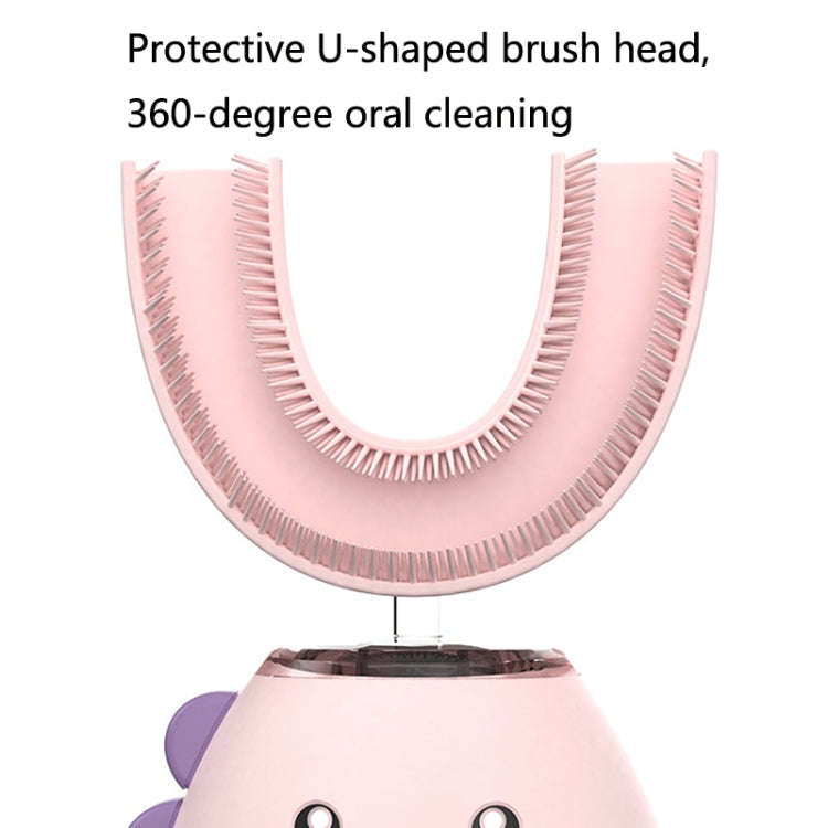 BS2088 Smart Waterproof U-Shaped Children Electric Toothbrush(Blue)