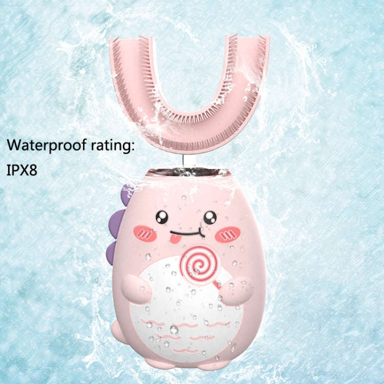 BS2088 Smart Waterproof U-Shaped Children Electric Toothbrush(Blue)