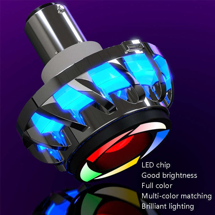 SMCP-7770 Angel Eye LED Motorcycle Light Electric Car Light Accessories Universal Taillights(Blue)
