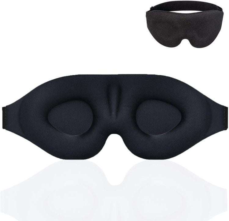 3D Sleeping Eye Mask Memory Foam Men And Women Shading Eye Mask Concave Eye Mask(No Nose Wings Bl...