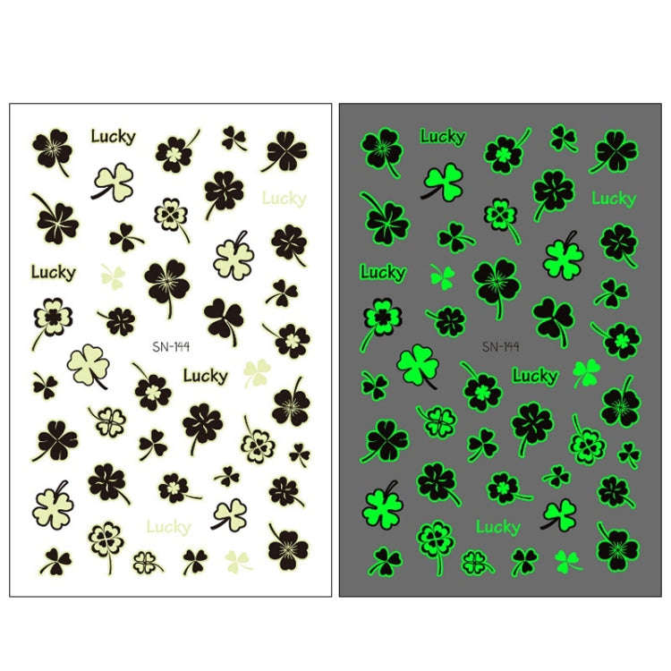 10 PCS Waterproof Sweat Proof Environmental Luminous DIY Nail Stickers(SN-144)