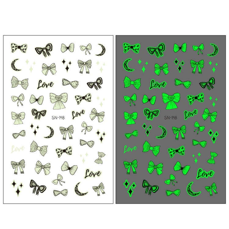 10 PCS Waterproof Sweat Proof Environmental Luminous DIY Nail Stickers(SN-148)