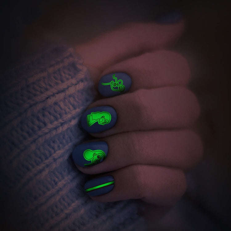10 PCS Waterproof Sweat Proof Environmental Luminous DIY Nail Stickers(SN-149)