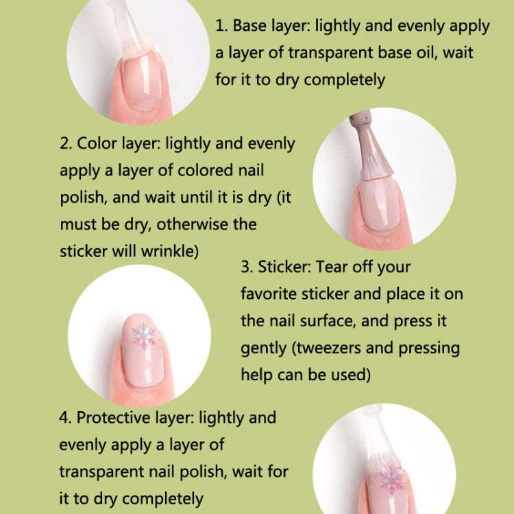 10 PCS Waterproof Sweat Proof Environmental Luminous DIY Nail Stickers(SN-149)
