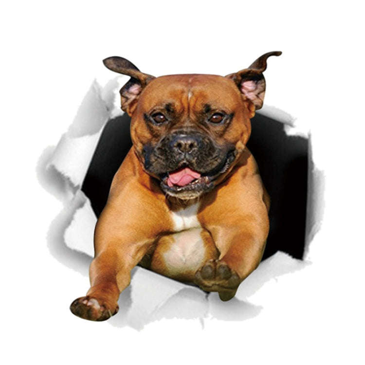 Personality Puppy 3D Car Stickers Waterproof Car Body Block Scratches Simulation Stickers(Yellow ...