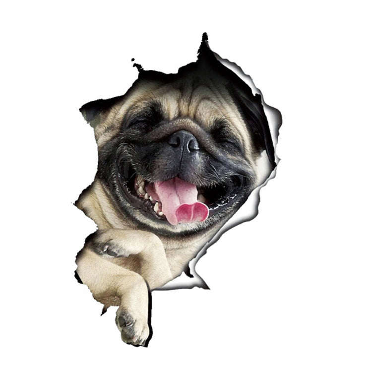 Personality Puppy 3D Car Stickers Waterproof Car Body Block Scratches Simulation Stickers(Harpi Dog)