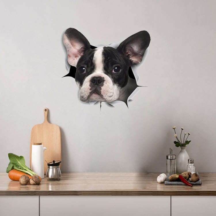 Personality Puppy 3D Car Stickers Waterproof Car Body Block Scratches Simulation Stickers(Big Ear...