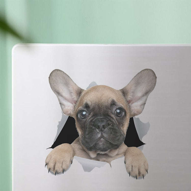 Personality Puppy 3D Car Stickers Waterproof Car Body Block Scratches Simulation Stickers(Pugs)