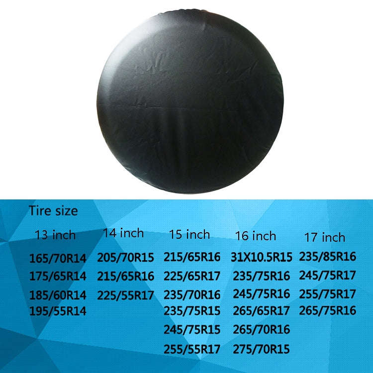 PVC Tire Cover Waterproof and Dust-proof Car Spare Tire Cover, Size: 14 inch