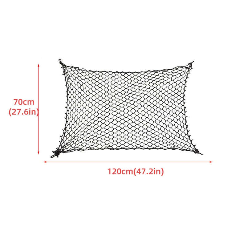 Car Pet Isolation Net Car Back Seat Dog Barrier Safety Net(120x70cm 4 Side Rubber Band)