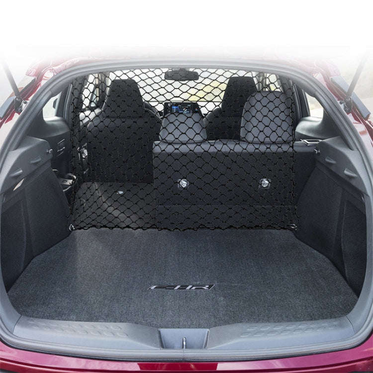 Car Pet Isolation Net Car Back Seat Dog Barrier Safety Net(120x70cm 4 Side Rubber Band)